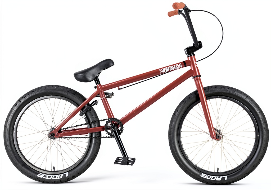 Rider performing a stunt on a grey BMX bike